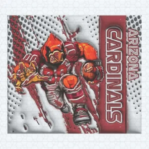 Arizona Cardinals 3D Inflated Tumbler Wrap PNG File