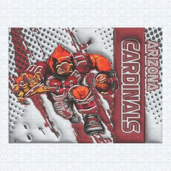 Arizona Cardinals 3D Mascot 40oz Skinny Tumbler PNG File