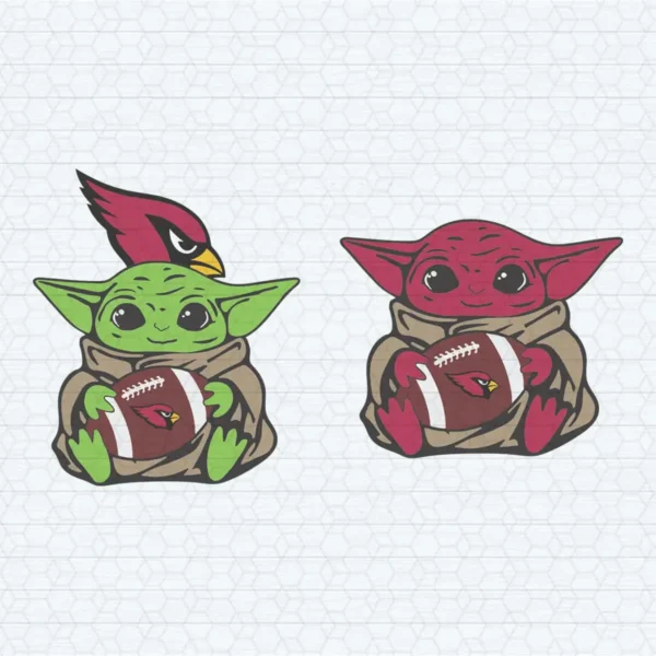 Arizona Cardinals And Baby Yoda Football Fan SVG