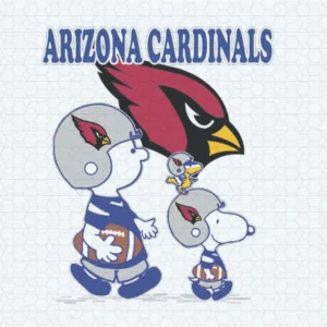 Arizona Cardinals Charlie Brown And Snoopy SVG