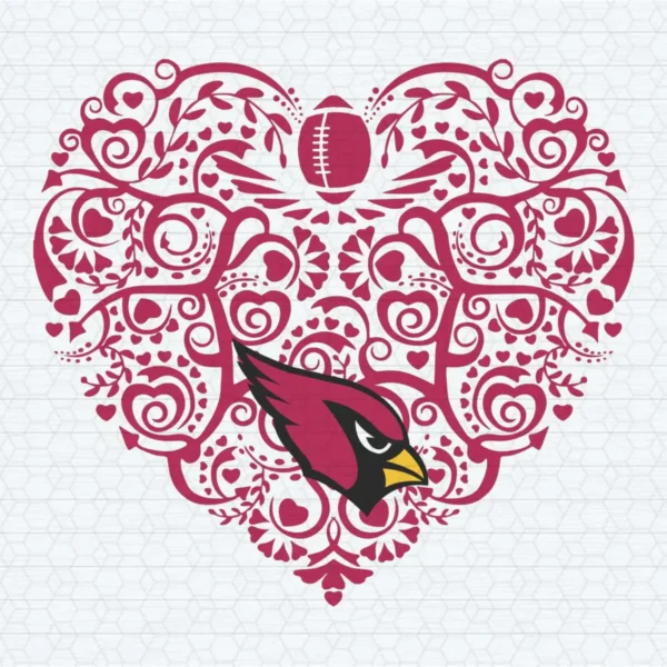 Arizona Cardinals Football Heart SVG