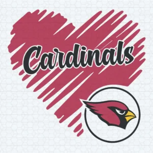 Arizona Cardinals Football Vector Red Heart SVG Digital File