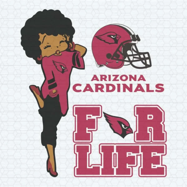 Arizona Cardinals For Life Girl Helmet SVG