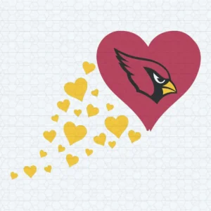 Arizona Cardinals Gear Heart Love SVG