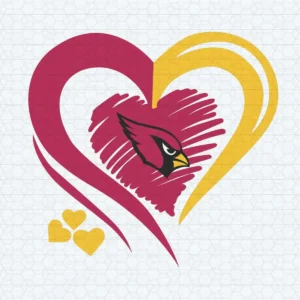 Arizona Cardinals Heart Logo SVG For Lovers