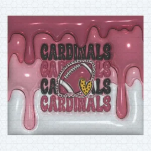 Arizona Cardinals Inflated Puff Skinny Tumbler 20Oz PNG