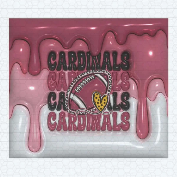 Arizona Cardinals Inflated Puff Skinny Tumbler 20Oz PNG