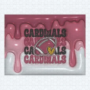 Arizona Cardinals Inflated Puff Skinny Tumbler 40Oz PNG