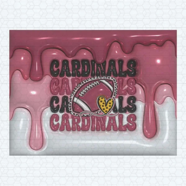 Arizona Cardinals Inflated Puff Skinny Tumbler 40Oz PNG