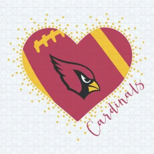 Arizona Cardinals Logo With Cute Heart SVG