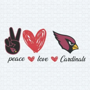 Arizona Cardinals Peace Love SVG