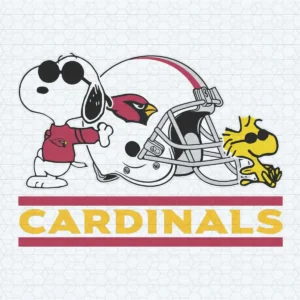 Arizona Cardinals Snoopy And Woodstock Helmet SVG