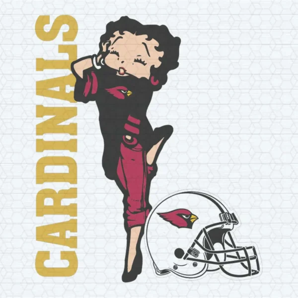 Arizona Cardinals Team Betty Boop SVG