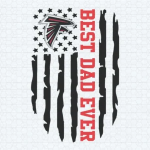 Atlanta Falcons Best Dad Ever American Flag SVG V2