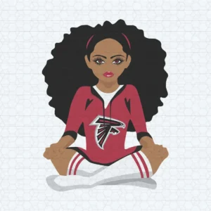 Atlanta Falcons Black Girl SVG