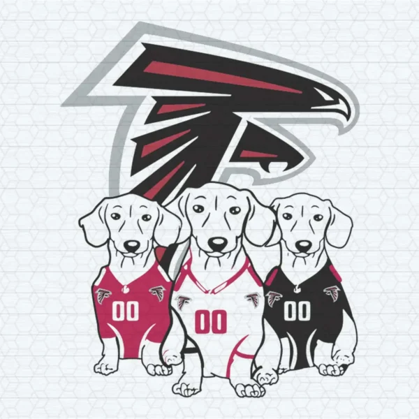 Atlanta Falcons Dachshund Dogs SVG