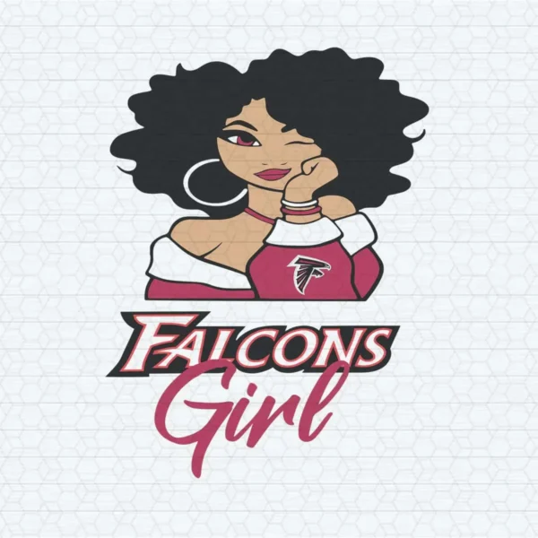 Atlanta Falcons Fan Girl SVG
