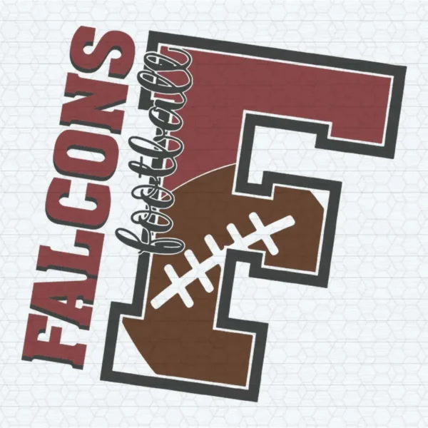 Atlanta Falcons Football Lace F Letter SVG
