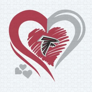 Atlanta Falcons Heart Logo SVG