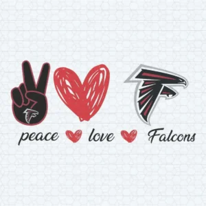 Atlanta Falcons Peace Love SVG