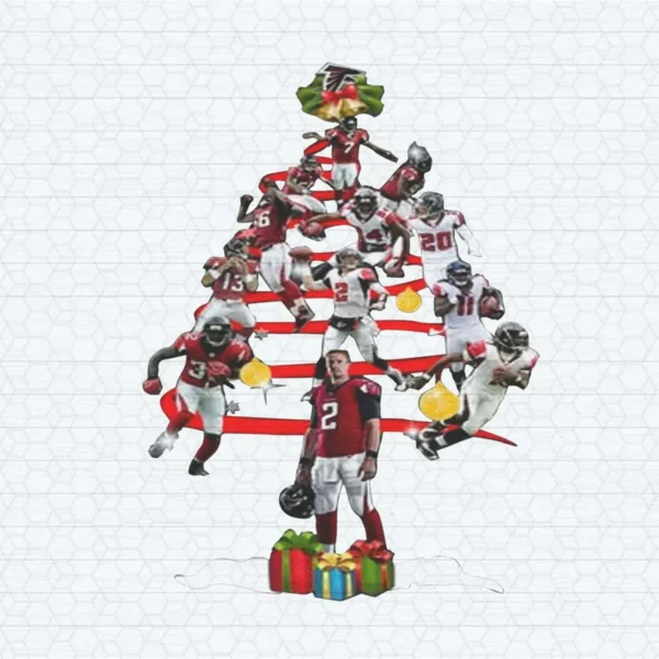 Atlanta Falcons Players Christmas Tree PNG