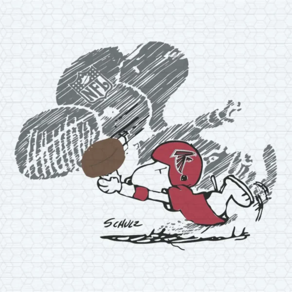 Atlanta Falcons Snoopy Plays The Football Game SVG