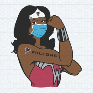 Atlanta Falcons Wonder Woman Superheroine With Mask SVG