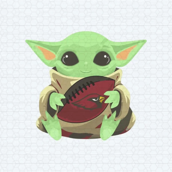 Baby Yoda Hug Arizona Cardinals Nfl Logo PNG