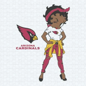 Betty Boop Arizona Cardinals SVG