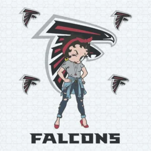 Betty Boop Atlanta Falcons SVG