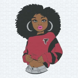 Black Girl Atlanta Falcons SVG