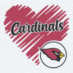 Cardinals Heart Logo Football Team NFL SVG