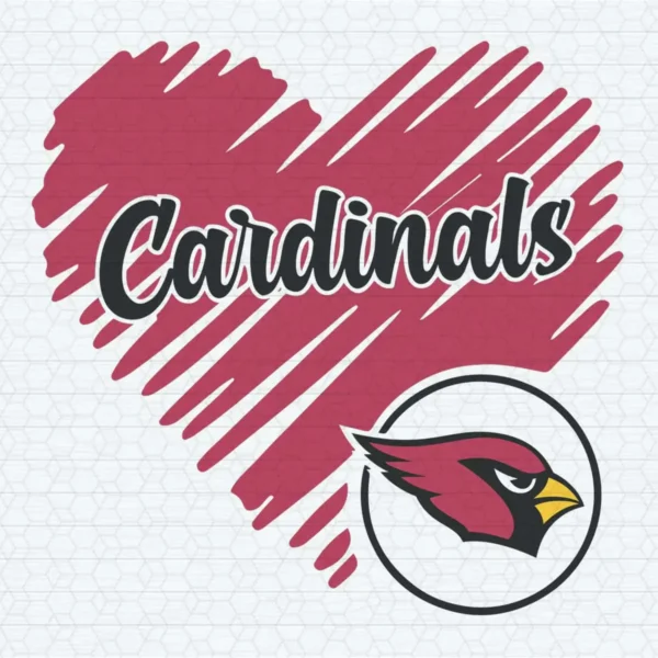 Cardinals Heart Logo Football Team NFL SVG