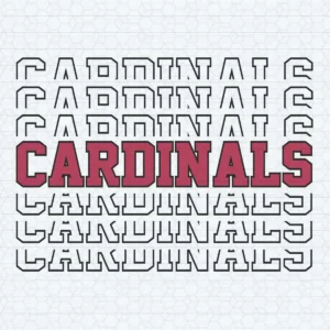 Cardinals Stacked Text Mirrored Word SVG