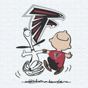 Charlie Brown And Snoopy Atlanta Falcons SVG
