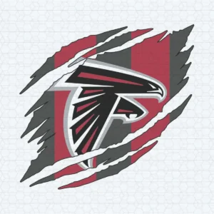 Dynamic Claws Atlanta Falcons Torn Effect SVG Graphic