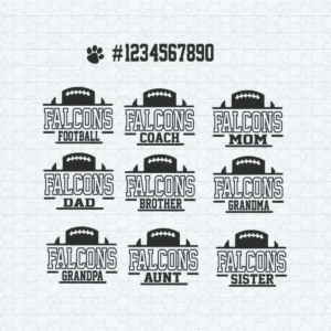 Falcon Football SVG Football Family SVG Football SVG