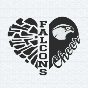 Falcons Cheer SVG Falcons Cheer Heart SVG