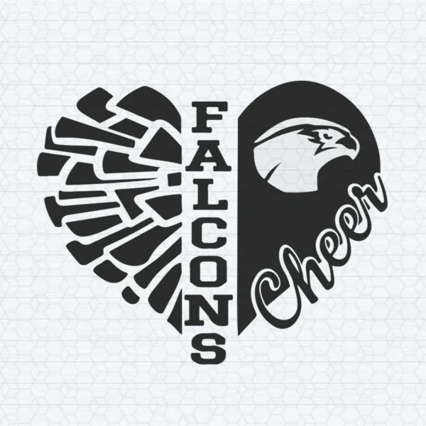 Falcons Cheer SVG Falcons Cheer Heart SVG