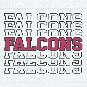 Falcons Mirrored Word SVG Sublimation