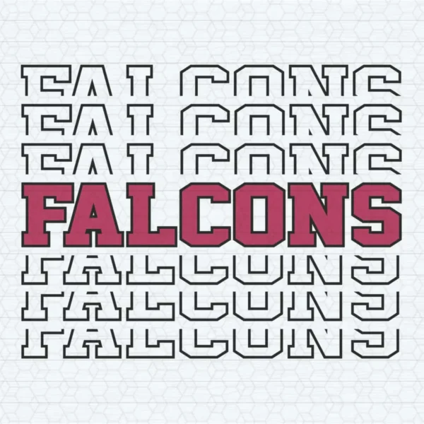 Falcons Mirrored Word SVG Sublimation
