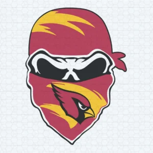 Football Team Vector Cardinals Skull Bandana SVG