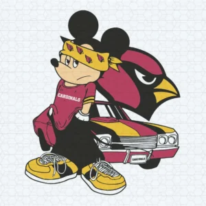 Gangster Mickey Mouse Arizona Cardinals Nfl SVG