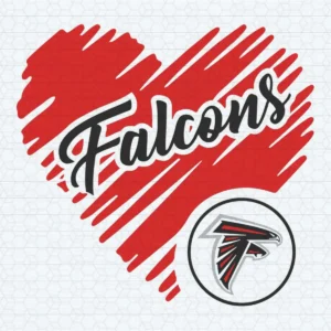 Heartfelt Atlanta Falcons Love Emblem SVG