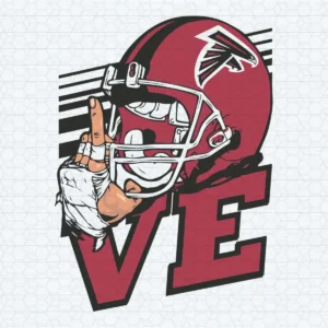Love For Atlanta Falcons Helmet SVG