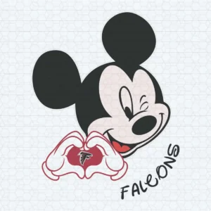 Mickey Loves Falcons SVG