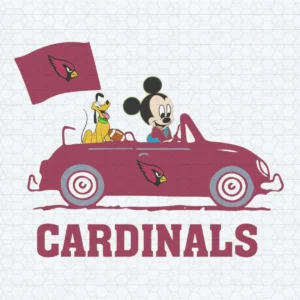 NFL Football Arizona Cardinals Pluto Mickey Driving Disney SVG