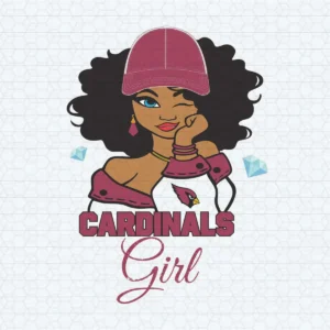 Nfl Afro Girl Wear Cap Cardinals Fan Diy Crafts SVG Files