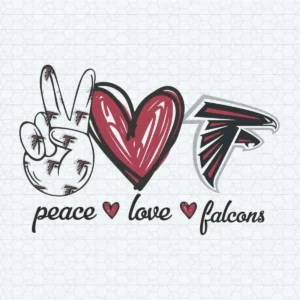 Peace Love Falcons SVG
