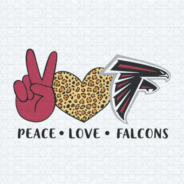 Peace Love Falcons SVG Sport SVG Atlanta Falcons SVG